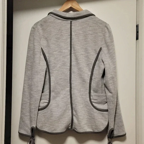 Anthro Cartonnier Beckett Piped Blazer Jacket, Size L - Picture 5 of 6